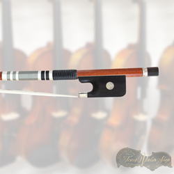 Model VC-3000 Pernambuco Cello Bow with Ebony Frog and Silver Mounted